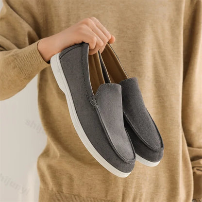 Men Flat Loafers 2025 Frosted Suede Flat Shoes Comfortable Non Slip Fashion Loafers Lightweight Trendy Outdoor Casual Shoes